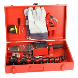 Polifusore per Saldatura di Tubi in PE PP PB | 7 Matrici Ø16-63mm | 2700W | 230V/50Hz | Gamma Temperatura 50-300°C